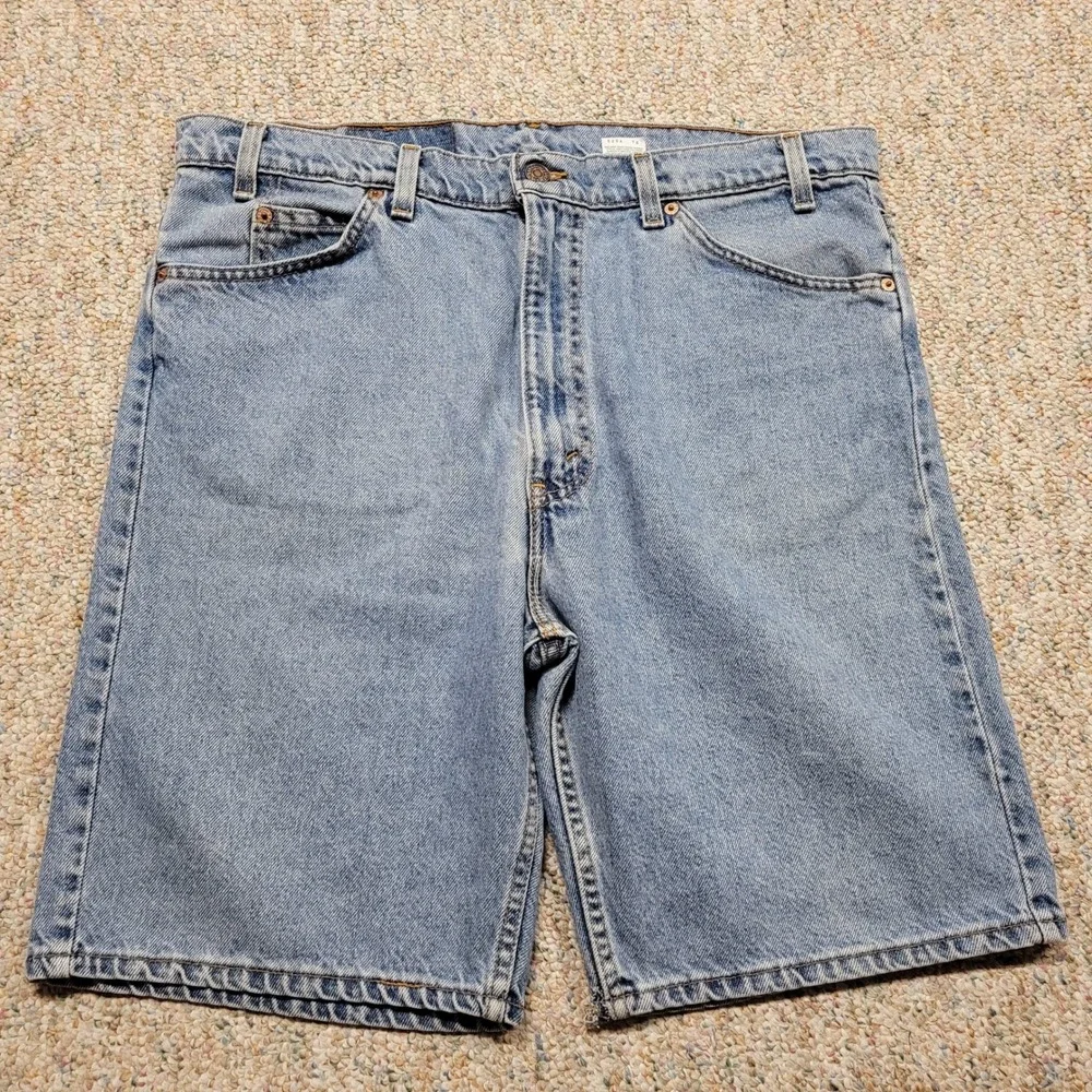 Levi's 505 Shorts Mens 38 Blue Vintage 90s Orange Tab‎ Made in USA Denim Jorts